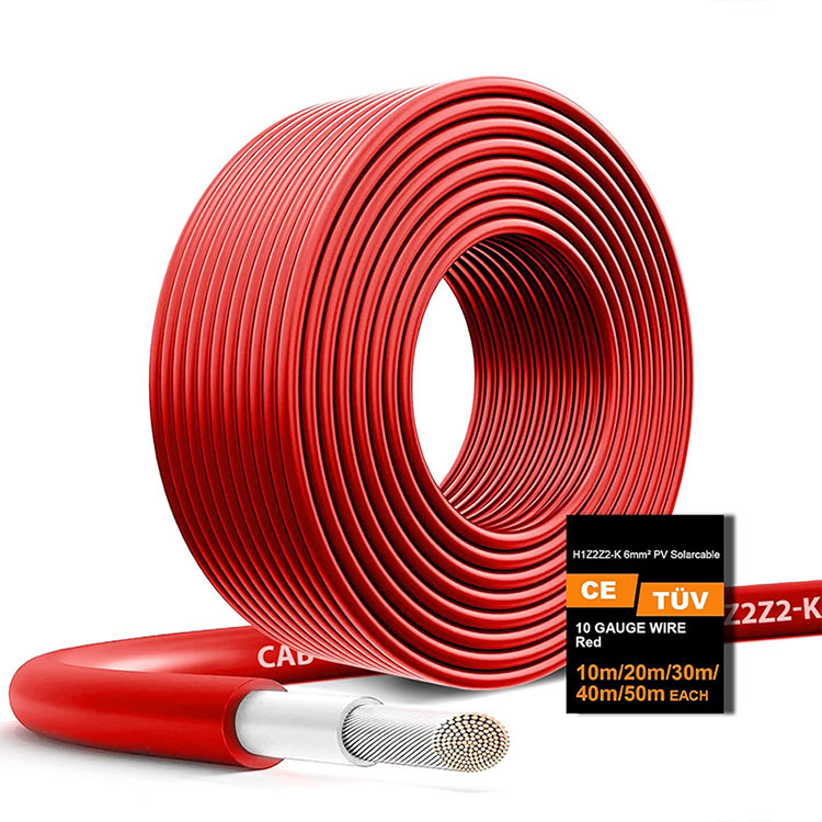 कम कंडक्टर प्रतिरोध 10AWG फोटोवोल्टिक तार 65FT