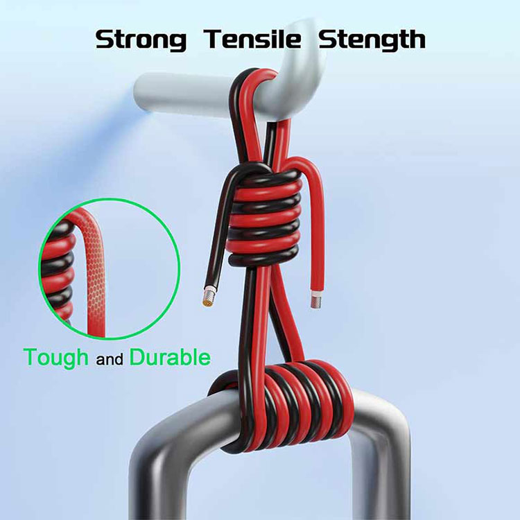 सोलर पैनल एक्सटेंशन केबल 10AWG (6mm2) टिन्ड कॉपर वायर